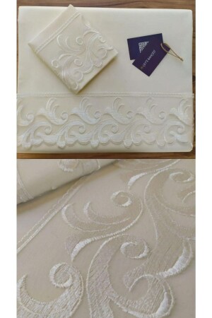 Dowry Ivy Cream Double Duvet Cover Set - Çeyiz Bahçesi