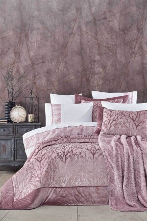 Dowry Package 10 Pieces Bedspread Duvet Cover Set Blanket Spring Dried Rose 0601010208205 - Elart