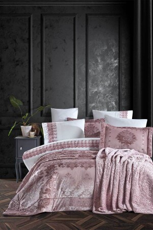 Dowry Package 10 Pieces (bedspread+duvet cover+blanket) Gloria Gülkurusu 0101010213011 - Elart