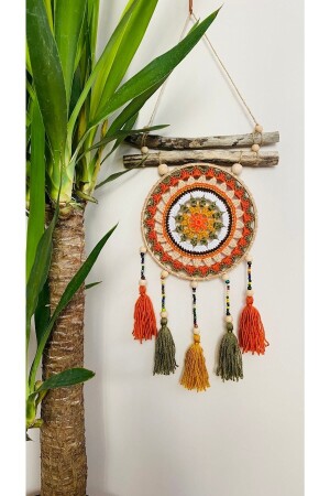 Dream Catcher Mandala Macrame Door Ornament Wall Decor Evil Eye Flower mandala 7 - MakromeNis