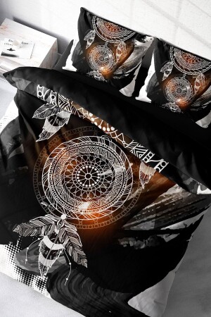 Dream Feather 3D-Baumwollsatin-Doppelbettbezug-Set monohome18658 - Monohome
