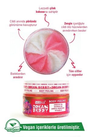 Dreamberry Strawberry Body Peeling Containing Precious Oils 300 gr - Mara