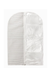 Dress Cover with Window 60x130 Gray Striped 66170920224 - Winbox