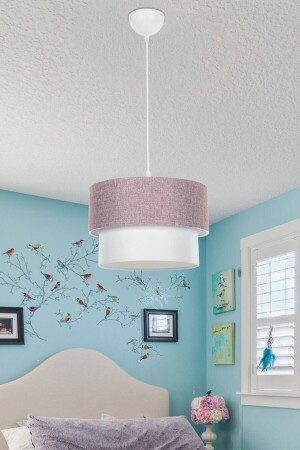 Dried Rose Fabric Pendant Lamp Cake Chandelier AAGK9026 - Art&Gift