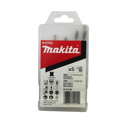 Drill bit set for wood/metal MAKITA B-57532 SDS+ - Makita Accessories