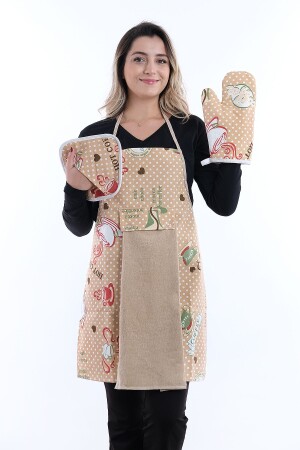Drip Liquid Proof Kitchen Apron Kitchen Apron with Towel (GLOVES AND HANDLE) - Sevilya