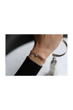 Drop Diamond And Wicker Bracelet - Reis Kuyumculuk