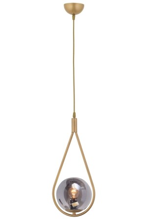 Drop Model Modern Gold Single Glop Smoked Glass Pendant Lamp Chandelier LMBDR00455 - Lambadar