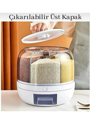Dry Food and Pulses Organizer 360° white Hard Plastic - world plas