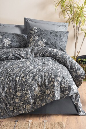 Dual Double Duvet Cover Set Comely Anthracite 8680108068168 - Cotton Box