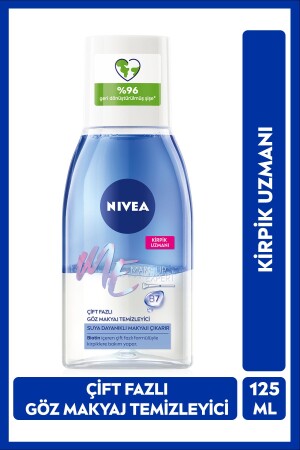 Dual Phase Eye Makeup Remover 125ml- Effective Makeup Remover- Sensitive Eyelash Care - Nivea