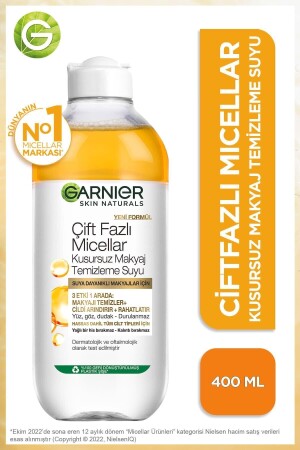 Dual Phase Micellar Perfect Makeup Cleansing Water 400 ml - Garnier