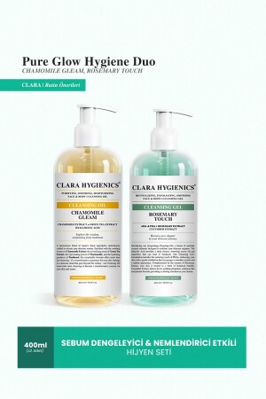 Dual Stage Cleanser Sebum Balancing Moisturizer Vegan Face and Body Daily Hygiene Set - Clara Hygienics