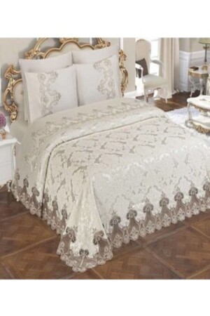 Dubai French Guipure Double 6 Piece Pique Set TYC00386879376 - Çeyizci Sokağı
