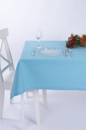 Duck Fabric Tablecloth Stain Resistant Turquoise Option Advertisement - Altinpamuk