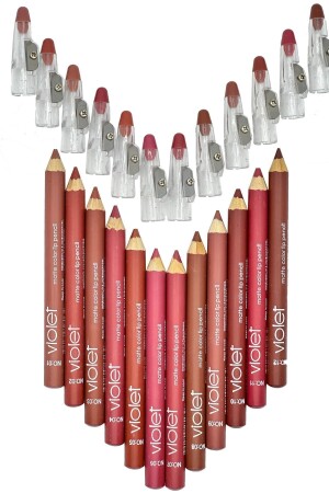 Dudak Kalemi Matte Color Lipstick Jumbo Kalın Kalem Ruj Waterproof 12'li Set - Beenfy