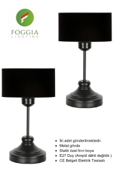 Due-002 Sitatik Siyah Metal Abajur DUE-002 - Foggia