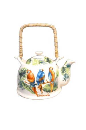 Dufy Parrot Porzellan-Stroh-Teekanne mit Griff PARROTTLE PORCELAIN - Miss Betty