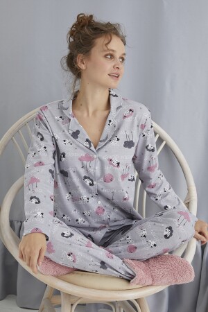 DÜĞMELİ PİJAMA TAKIM 451 - Strawberry