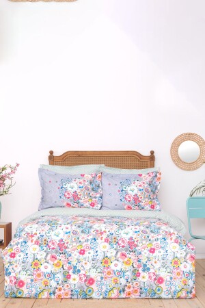 Dulce Blue 100% Cotton Double Duvet Cover Set 200. 20. 01. 0565 - Karaca Home