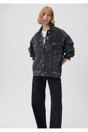 Dunkelgraue Jeansjacke aus den 90ern von Luna 1110177-85298 - Mavi