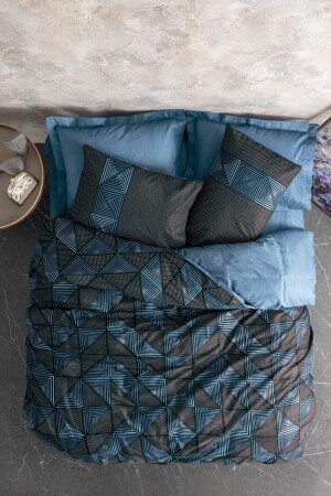 Dunkles Doppelbett-Bettbezug-Set Armor Black 8680108068106 - Cotton Box