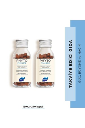 Duo Phytophanere Food Supplement Providing Strength-Growth & Volume for Hair and Nails 240 Capsules - Phyto