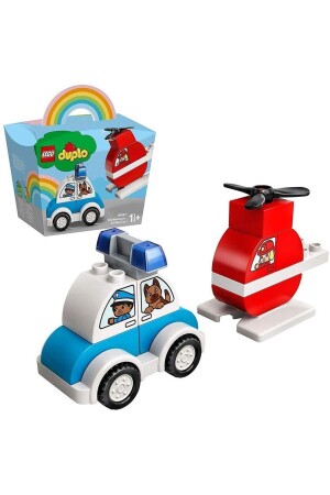 Duplo My First Fire Helicopter and Police Car 10957 14 Pieces Licensed Product TD01TD06-027. 10957-17760 - LEGO
