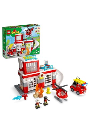 ® DUPLO® Rescue Fire Station and Helicopter 10970 -Building Set for Toddlers (117 Pieces) MP37724 - LEGO