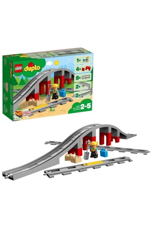 ® DUPLO® Train Bridge and Rails 10872 - Toy Construction Set for Kids (26 Pieces) - Lego