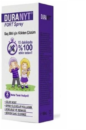 Dura Nyt Fort Lice Spray 100 ml - With Metal Comb DEP9909976 - DURANYT
