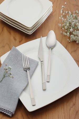 Duru 84 Piece Luxury Boxed Fork Spoon Knife Set for 12 People 600. 02. 01. 0189 - Emsan