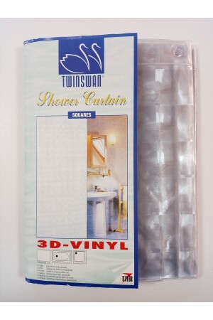 Duschvorhang 3D, transparent, 100 % Eva-Material, wasserdicht, schimmelresistent, Maße: 180 x 200 - Blue Home