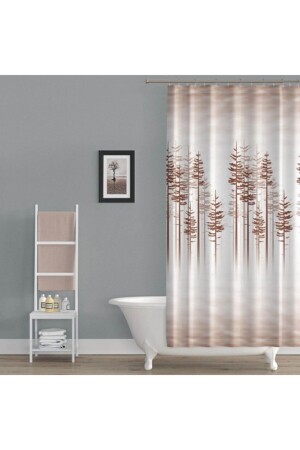 Duschvorhang 3390 Modell Doppelflügel 2x 110x200cm - Tropik