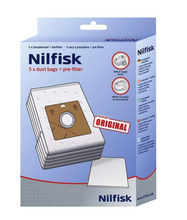 Dust filter bags for NILFISK Coupe series pumps, 5 pcs. - Nilfisk