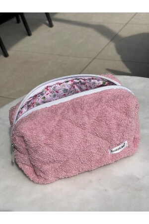 Dusty Rose Handtuch-Make-up-Tasche – groß GÜLKK01 - Batekso