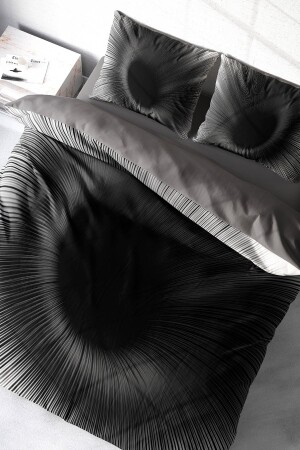Duvet Cover Set 100% Natural Cotton Double 3d Digital Gray Wortex monohome18948HF - Monohome