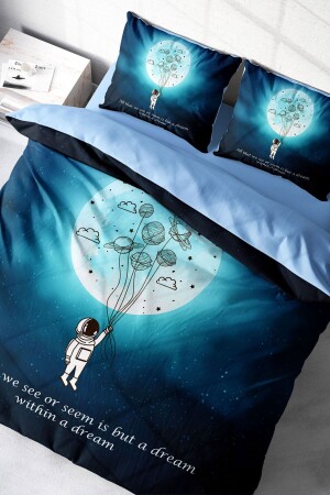 Duvet Cover Set 100% Natural Cotton Double 3d Digital Night Motto monohome2278HF - Monohome