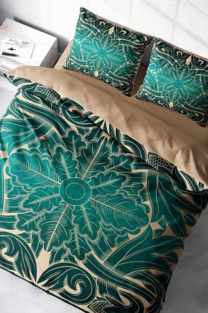 Duvet Cover Set 100% Natural Cotton Double 3d Digital Ottoman Motifs Iv monohome8201HF - Monohome