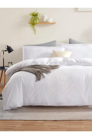Duvet Cover Set Double 57 Thread Cotton (160x200 Fitted Sheet Duvet Cover 2 Pillowcases) VESSİNO2022NEV01 - VESSİNOHOME