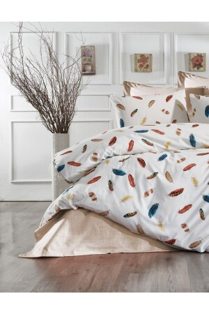 Duvet Cover Set - Single Canary with Fitted Sheets - Cream GRM0051 - GARDEN ROOM