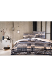 Duvet Cover Set Single Fitted Naya Navy Blue NAYA - Taç