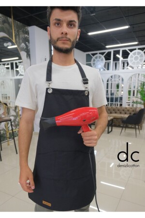 Dye-Repellent, Liquid-Proof, 4-Pocket Hairdressing Apron DCU002022 - denizlicotton