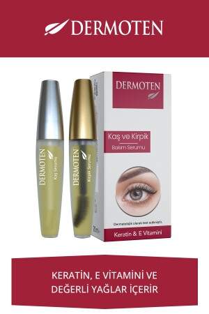 مينز- مبرة العين و رموش العين - كيراتين - تحتوي على فيتامين E و الزيت الطبيعي 20 مل - Dermoten