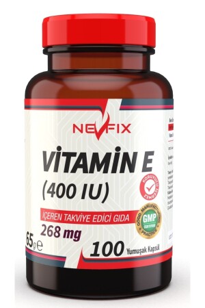 فيتامين E من نوع MNZ 400 Iu (268 Mg) 100 كبسولة لينة - Nevfix
