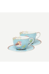 Early Bird Mavi Porselen Çay Fincan Seti 280 ml 51004103 - Pip Studio