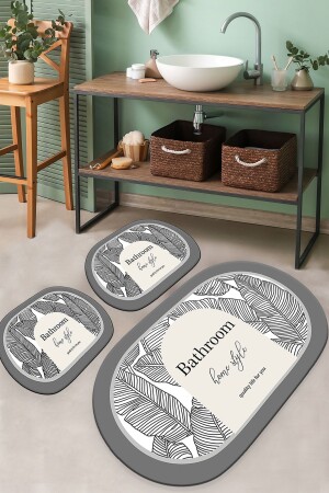 Earth Surface Djt Set of 3 Bathroom Carpet Bath Mat - Chilai Home