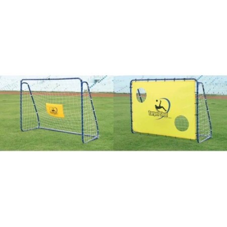 Easily assembled mobile football goal + rebound wall Spartan 213x152x76cm - Spartan