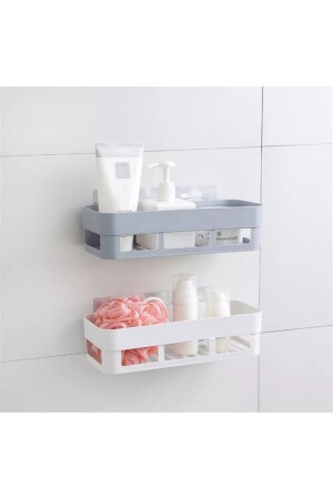 Easy Assembly White Bathroom Corner Shampoo Holder Corner Holder Bathroom Shelf Plastic - Geldimicom