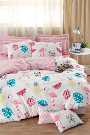Easy-Iron Duvet Cover Set Double Cocktail White Ep-021374 - Enlora Home